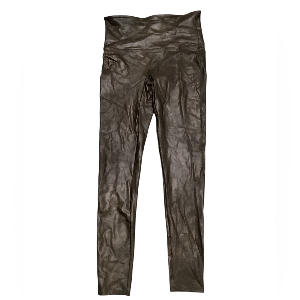 Spanks shape wear High-Waisted brown Shiny Leggings